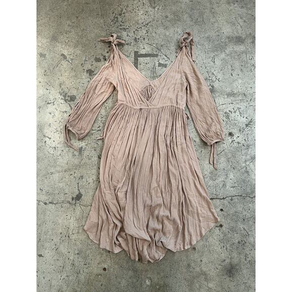 FREE‎ PEOPLE WOMEN’S SIZE XSMALL FLOWY RESORT FESTIVAL DRESS MAUVE SEE PICS - Picture 2 of 6